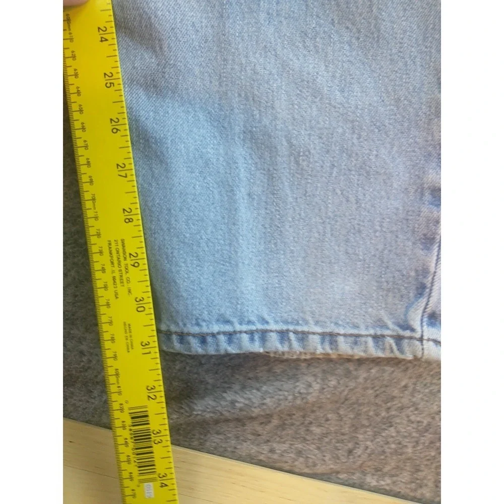 Levis 550 Relaxed Fit Tapered Leg Distressed Jeans Light Wash Mens 34x31 Vintage